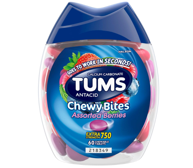 TUMS Antacid Chewy Bites 60 Chewable Tablets