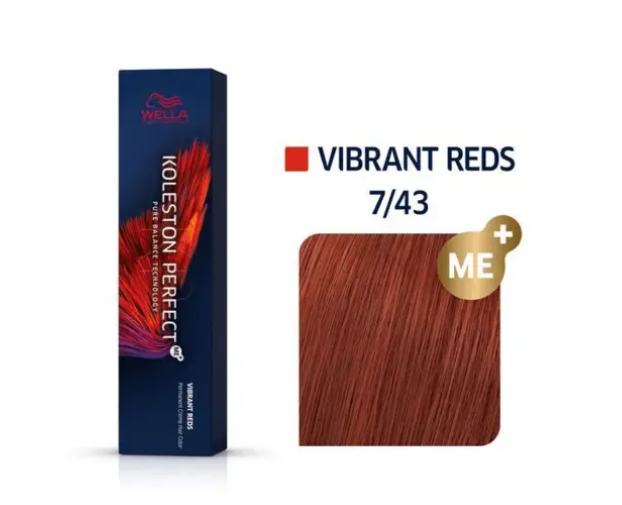 Wella Professionals Koleston Perfect Me 7/43 Medium Blonde Red Gold 60ml
