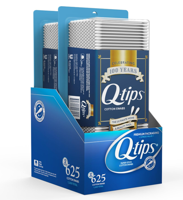Q-tips Safety Swabs Family Size 625ct 2pck