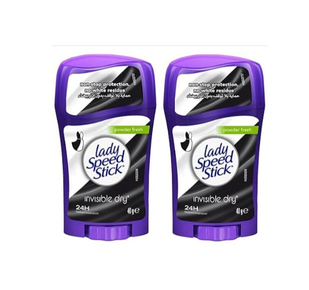 Lady Speed Stick Deodorant Powder Fresh Invisible Dry 2 x 39.6g