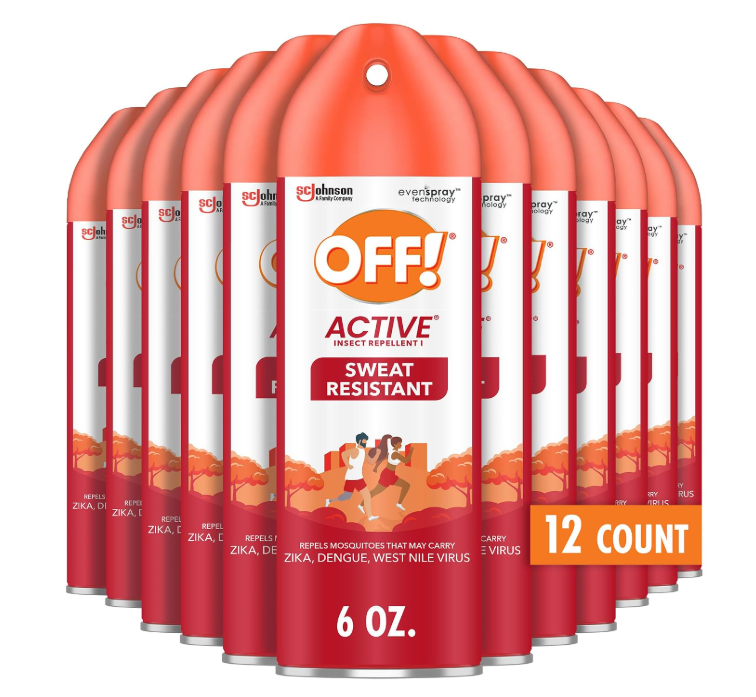 OFF! Active Insect Repellent I Sweat Resistant 6oz 12ct
