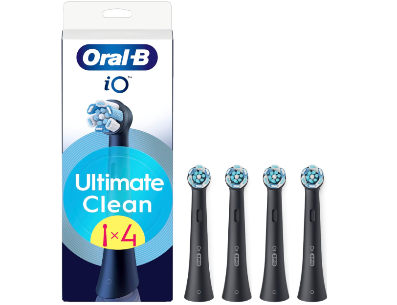 Oral-B iO Ultimate Clean Replacement Brush Heads Black 4pcs