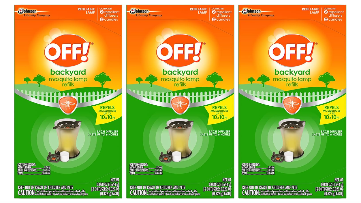 OFF! Backyard Mosquito Lamp Refills 2 Diffusers 3pck