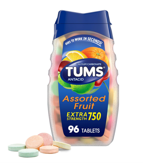 Tums Antacid Extra Strength 750 Assorted Fruit 96tab