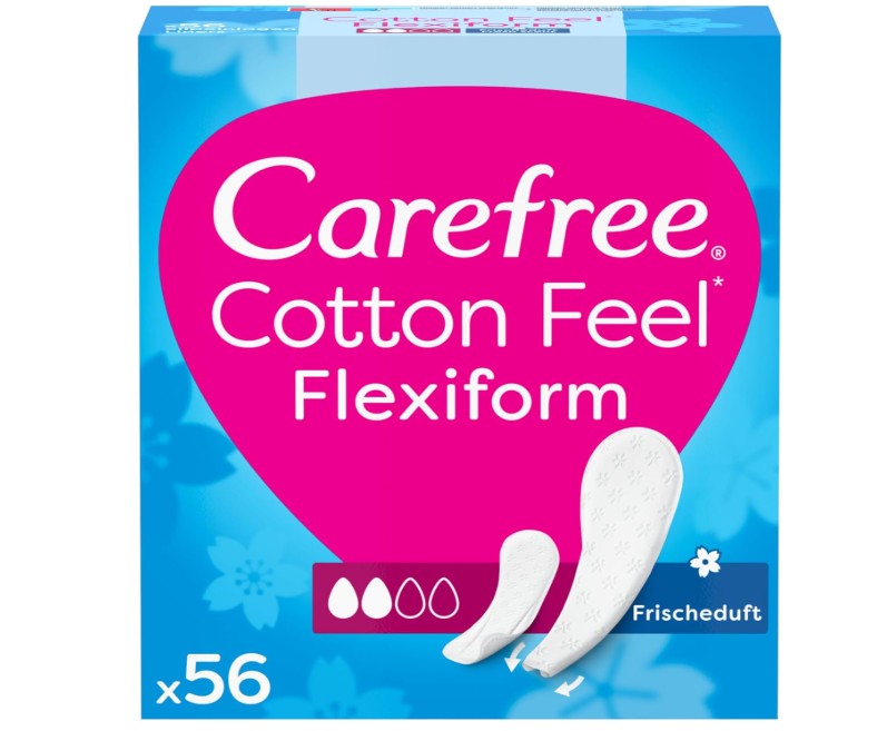 Carefree Cotton Feel Flexiform Pantiliners Pack of 56