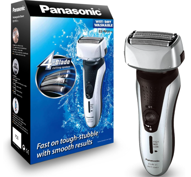 Panasonic ES-RF31 Premium Wet and Dry 4-Blade Electric Shaver Silver