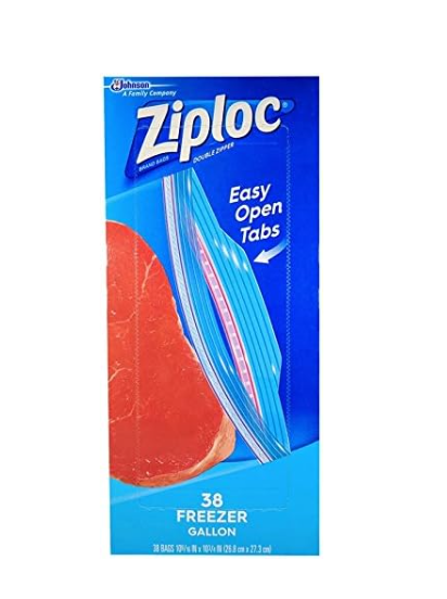 Ziploc Gallon Freezer Bags 38ct