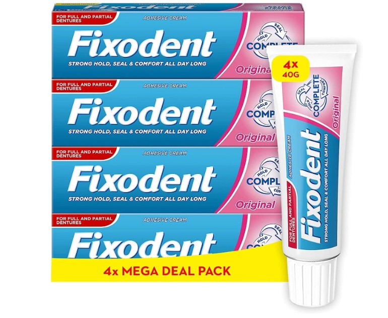 Fixodent Complete Denture Adhesive Cream 4x40g Saving Pack