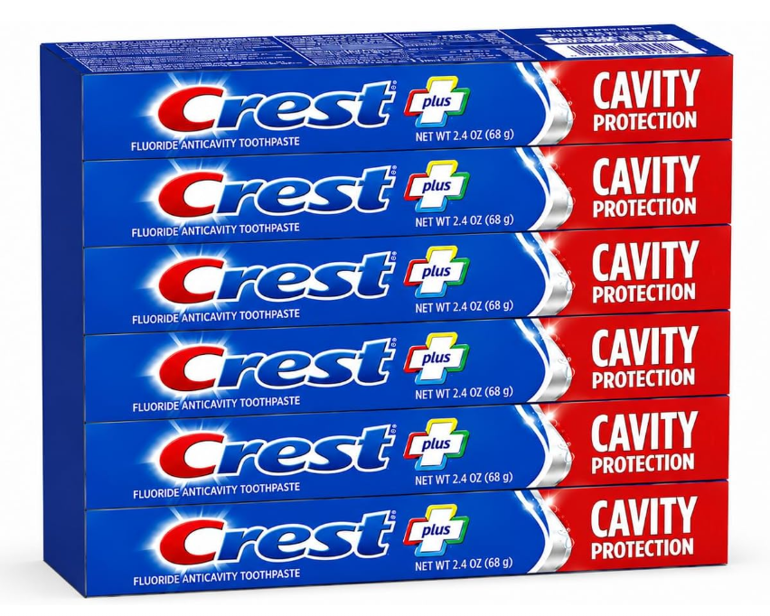Crest Plus Fluoride Anticavity Toothpaste 68g 6pck