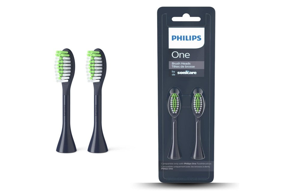 Philips One by Sonicare Electric Toothbrush Heads Navy Blue BH1022/04 2 Pack