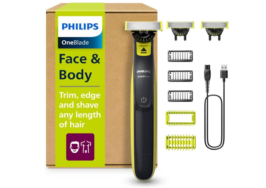 Philips OneBlade Face &amp; Body Electric Shaver and Beard Trimmer Model QP2824/31