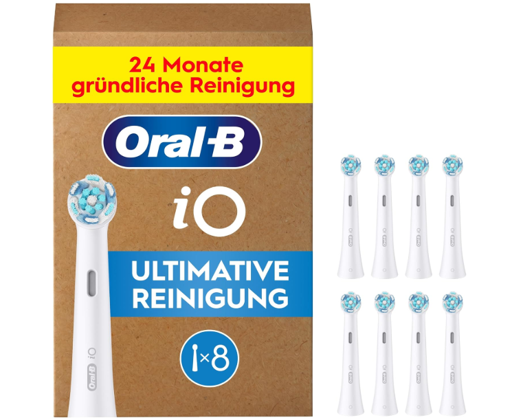 Oral-B iO Ultimate Clean Replacement Brush Heads Black 8 Pack