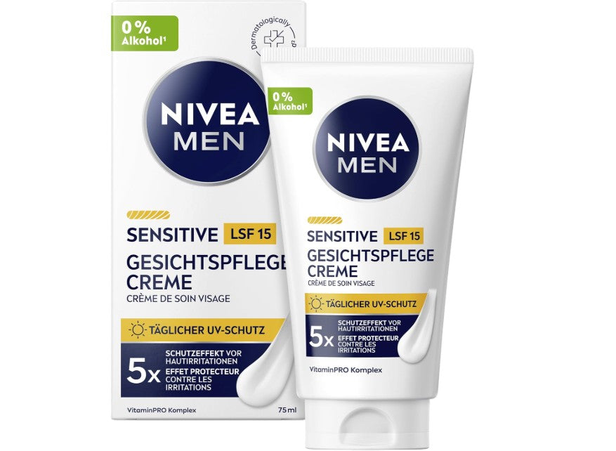 Nivea Men Sensitive Face Care Cream SPF15 75ml