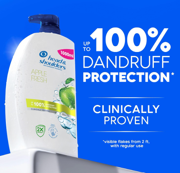 Head & Shoulders Apple Fresh Anti Dandruff Shampoo, 1000ml