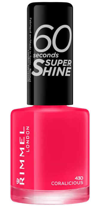 Rimmel 60 Seconds Super Shine Nail Polish 430 Coralicious 8ml