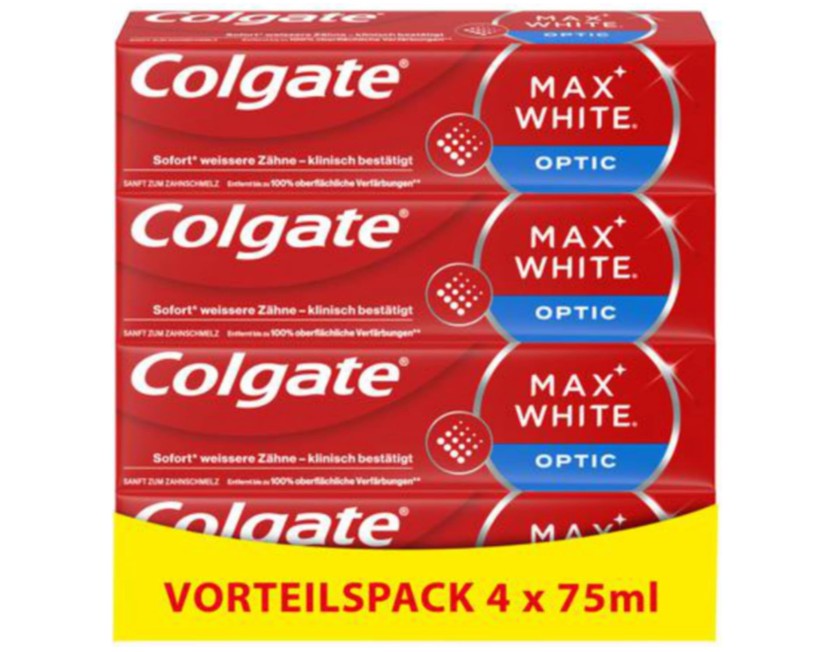 Colgate Max White Optic Toothpaste 75ml 4-Pack