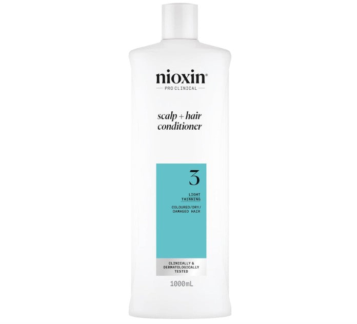 Nioxin System 3 Scalp + Hair Thickening Conditioner for Coloured, Dry and Damaged Hair 1L