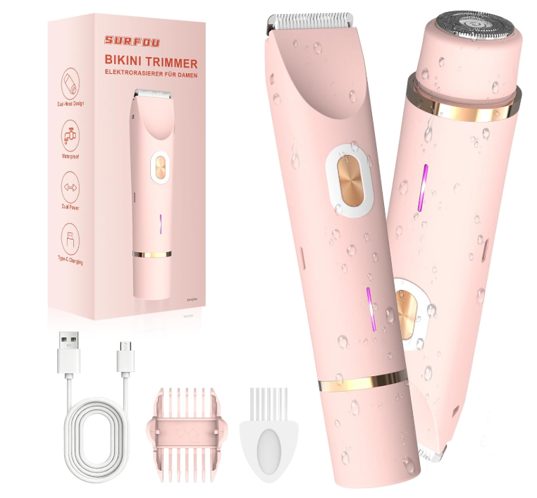Surfou 2-in-1 Dual Head Shaver Bikini Trimmer