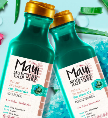 Maui Moisture Vegan Sea Minerals Colour Aloe Vera Shampoo for Coloured Hair 385ml