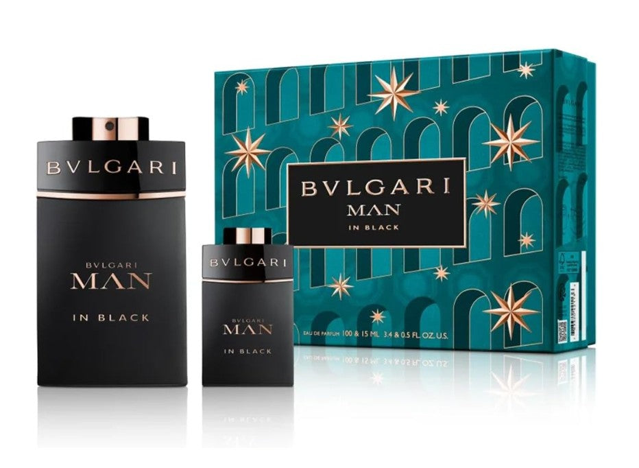 Bvlgari Man In Black Men's Gift Box Eau De Parfum 100ml & Mini Size 15ml