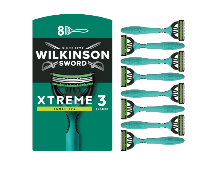 Wilkinson Sword Xtreme 3 Sensitive Men's Disposable Razors 8 Count