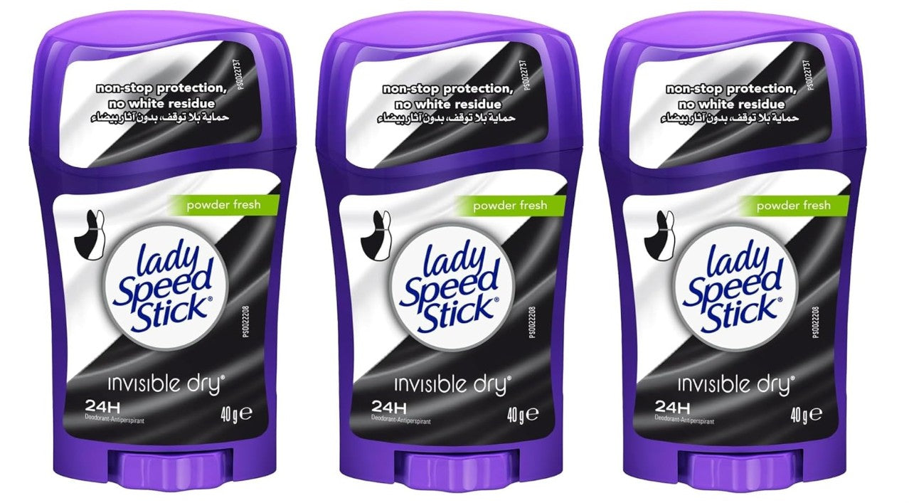 Lady Speed Stick Deodorant Powder Fresh Invisible Dry 3 x 39.6g
