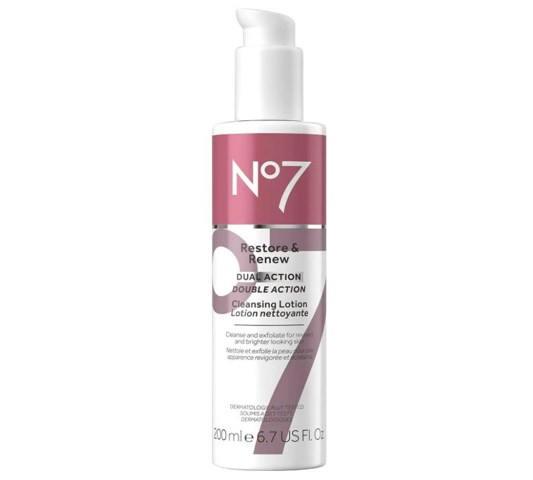 No7 Restore &amp; Renew Dual Action Cleansing Lotion 200 ml