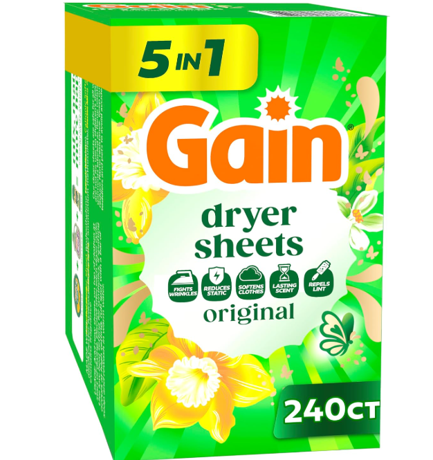 Gain Original Scent Tumble Dryer Sheets 240ct