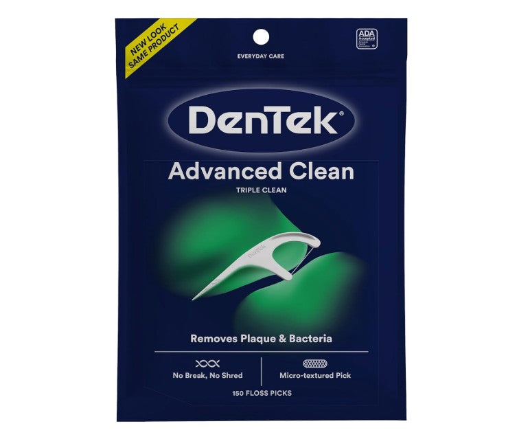 Dentek Advanced Clean Triple Clean Floss Picks 150pcs