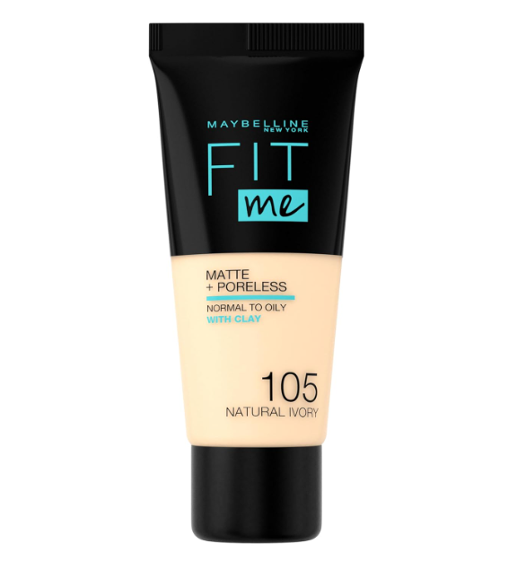 Maybelline New York Fit Me Matte &amp; Poreless Foundation 105 Natural Ivory 30ml
