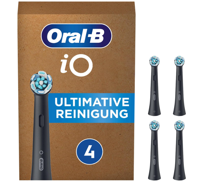 Oral-B iO Ultimate Clean Replacement Brush Heads Black 4 Pack