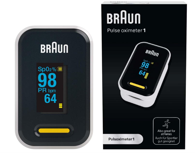 Braun Pulse Oximeter 1 Accurate Blood Oxygen Finger Monitor