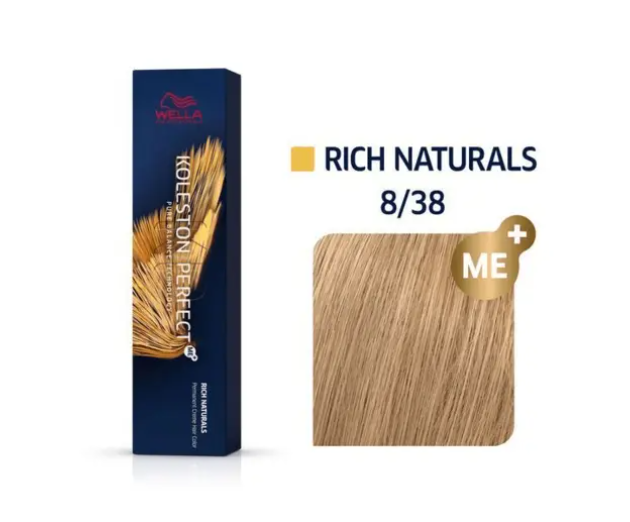 Wella Professionals Koleston Perfect Me+ 8/38 Light Blonde Gold Pearl 60ml