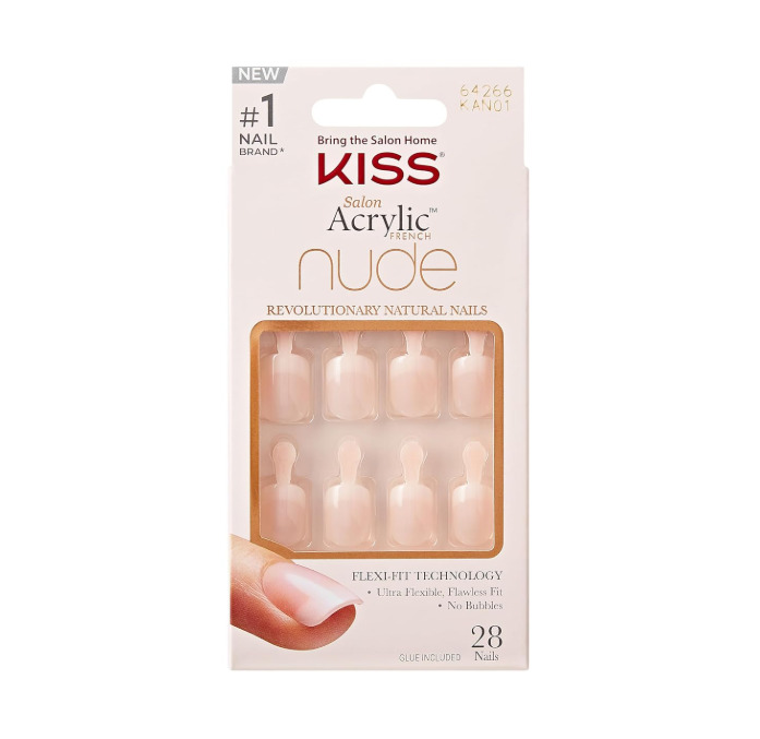 KISS Salon Acrylic Nude French Nails Breathtaking 28pcs