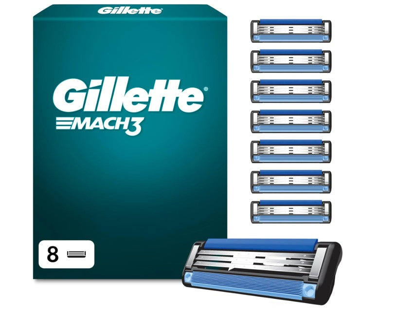 Gillette Mach3 Men's Razor Blades Refills (Pack of 8)