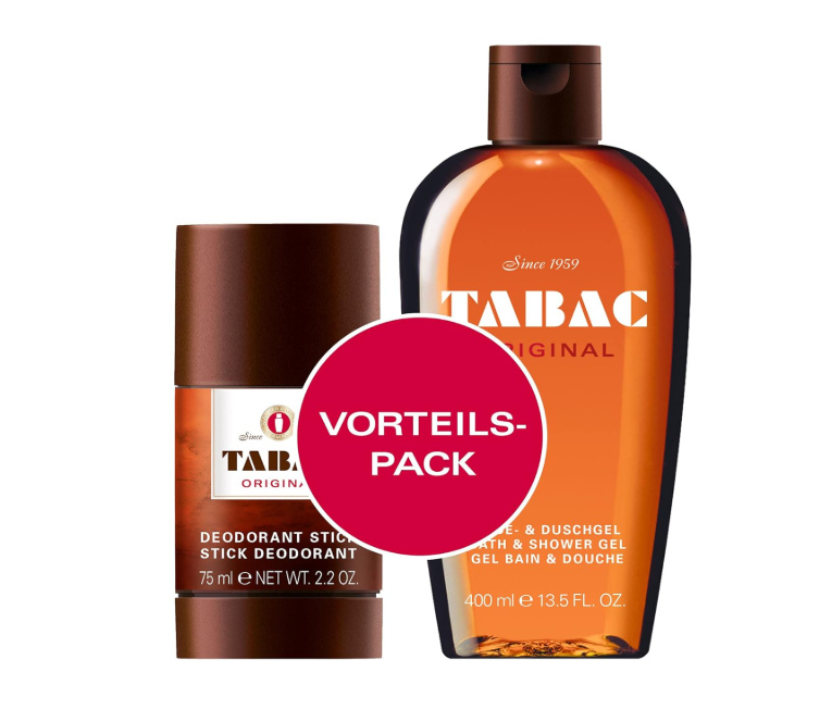 Tabac Original Value Pack: Deodorant Stick and Shower Gel 75ml &amp; 400ml