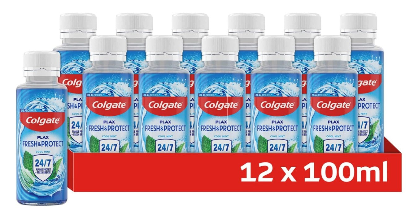 Colgate Plax Cool Mint Mouthwash 100ml 12-Pack