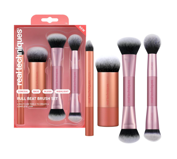 Real Techniques Makeup Brush Set Full Beat 4-Piece Set