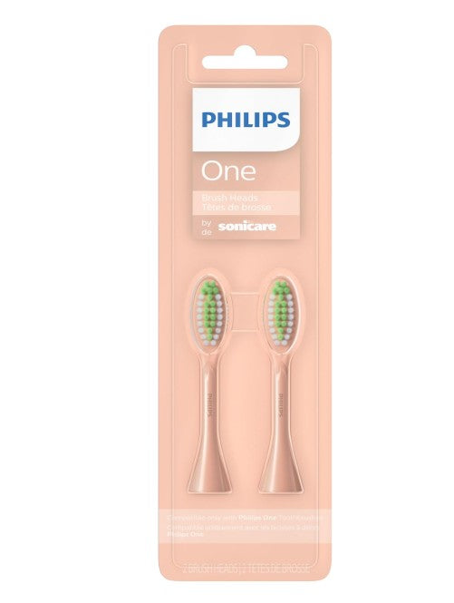 Philips One by Sonicare Electric Toothbrush Heads Shimmer BH1022/05 2 Pack