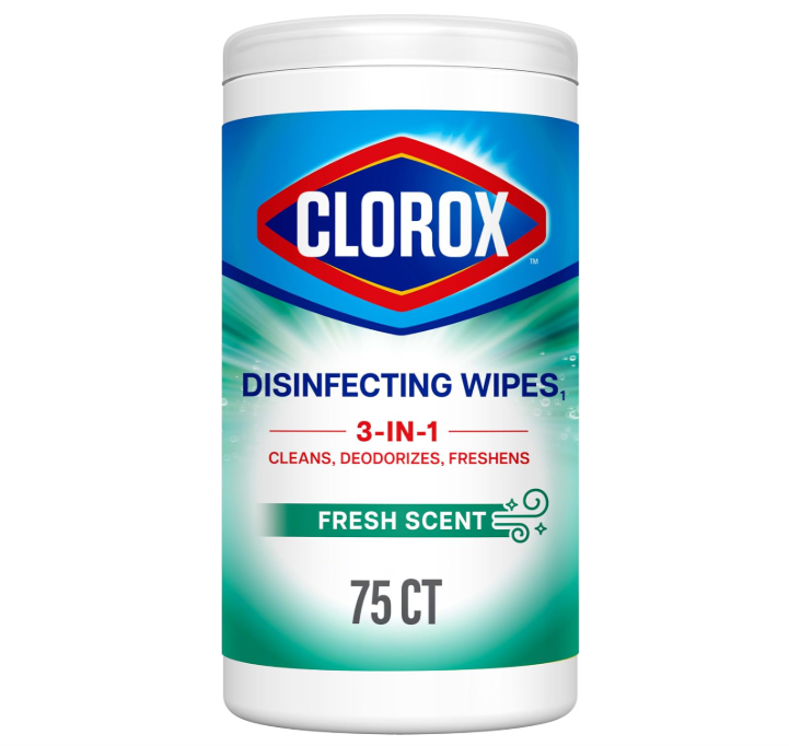 Clorox Disinfecting Wipes Canister Fresh Scent 75ct