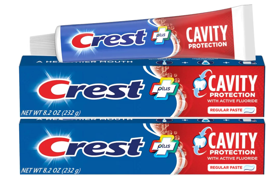 Crest Plus Cavity Protection Toothpaste 8.2oz 2 Pack