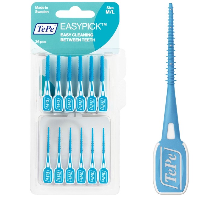 TePe EasyPick Dental Picks Blue M/L 36 Pack