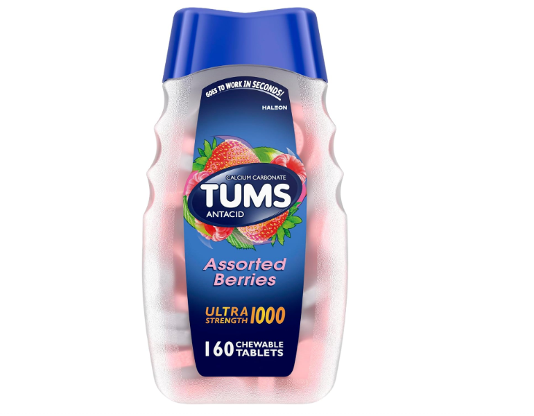 TUMS Antacid Assorted Berries, 160 Chewable Tablets