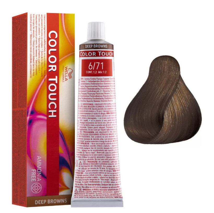 Wella Professionals Color Touch 6/71 Dark Blonde Brown Ash 60ml