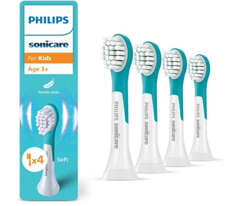Philips Sonicare for Kids, Genuine Replacement Toothbrush Heads for Kids 4 Pack