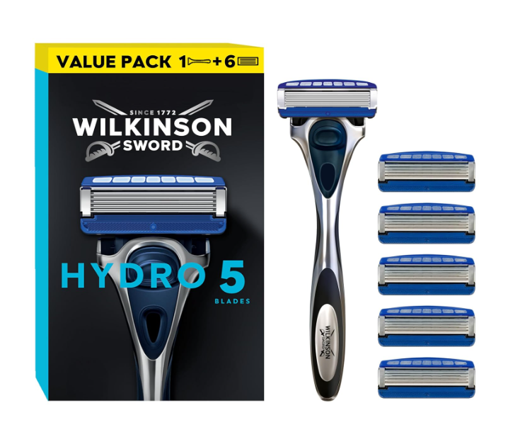 Wilkinson Sword Hydro 5 Men's Razor Handle with 6 Refill Blades
