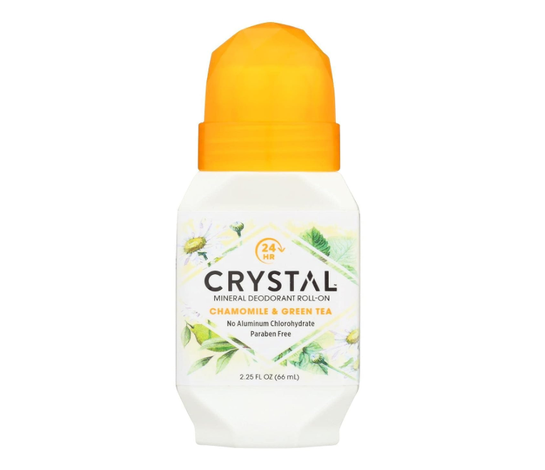 Crystal Essence Mineral Deodorant Roll-On Chamomile & Green Tea 66ml