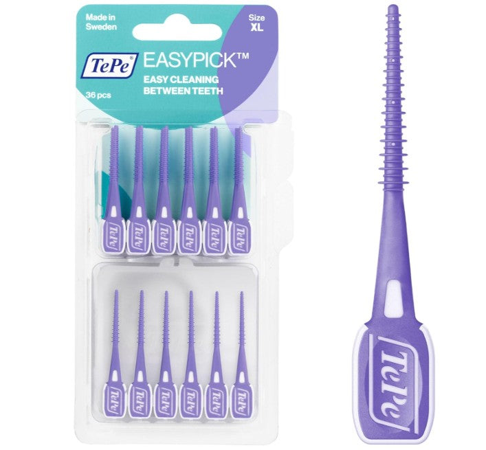 TePe EasyPick Dental Picks Purple XL 36 Pack
