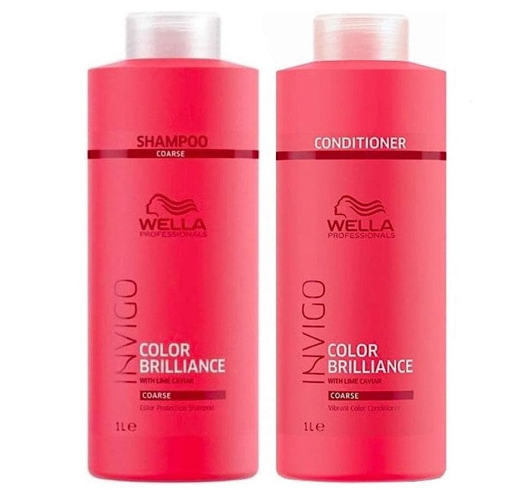 Wella Professionals Invigo Color Brilliance Coarse Shampoo 1L & Conditioner 1L Duo