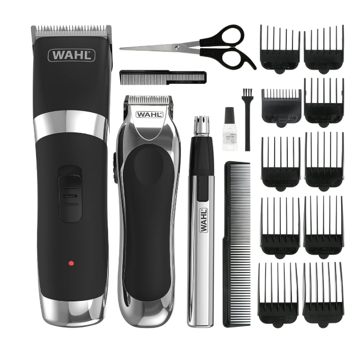 Wahl Wireless Hair Trimmer &amp; Trimmer Gift Set, Cordless Care Kit